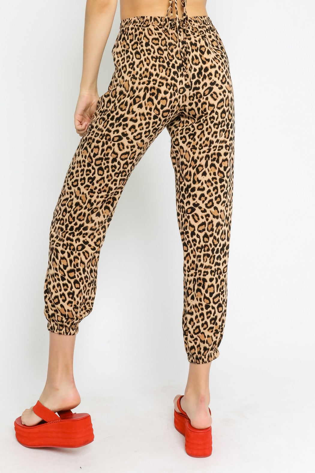 Leopard Drawstring Joggers