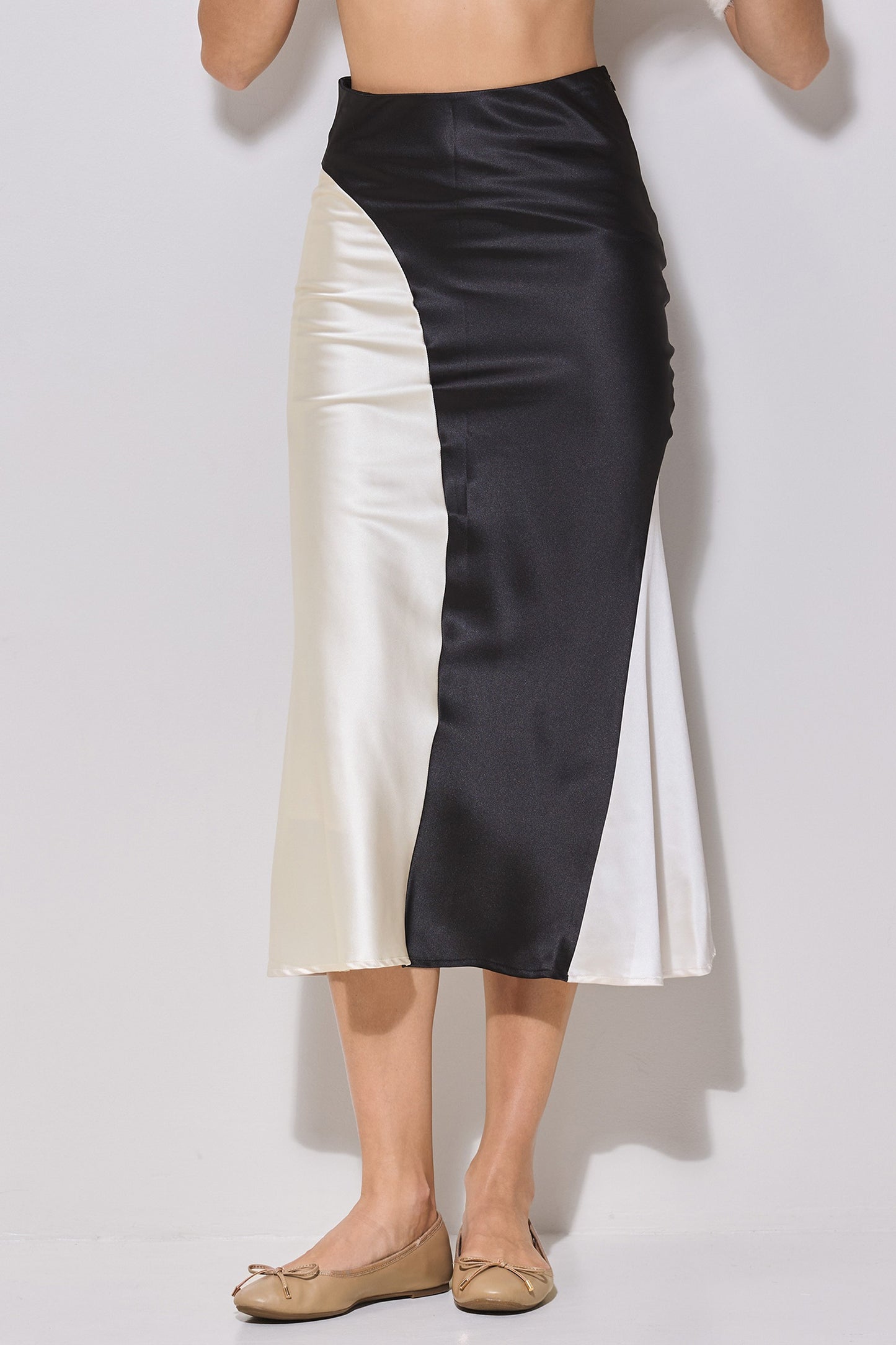 SKIRT IVORY-BLACK