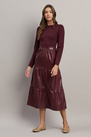 DRESS BURGUNDY