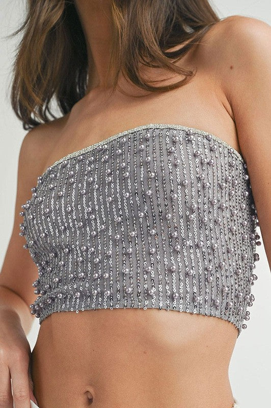 CROP TOP SILVER