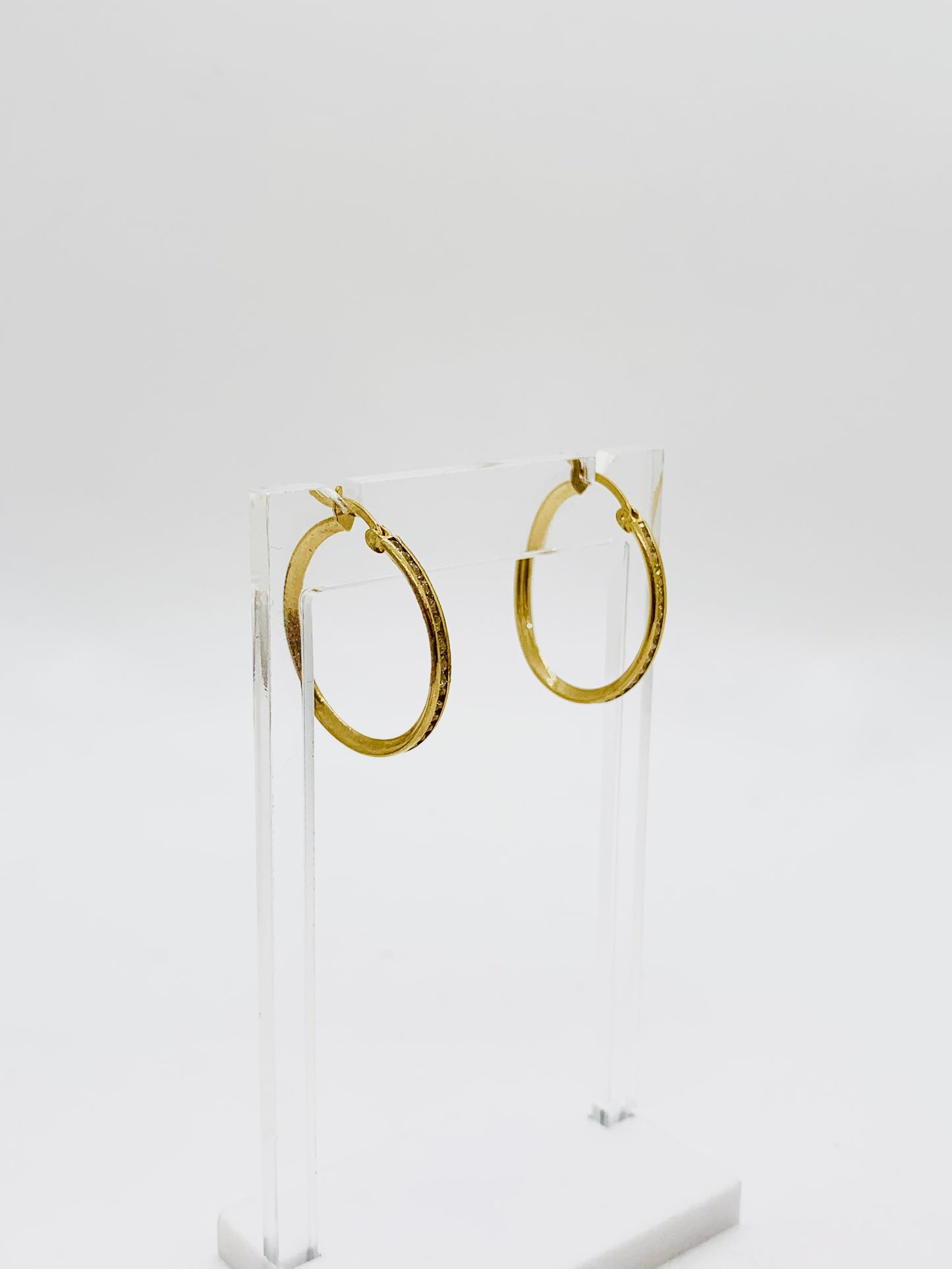 Gold Medium Thin Hoops