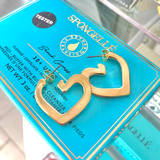 Hoop heart earrings