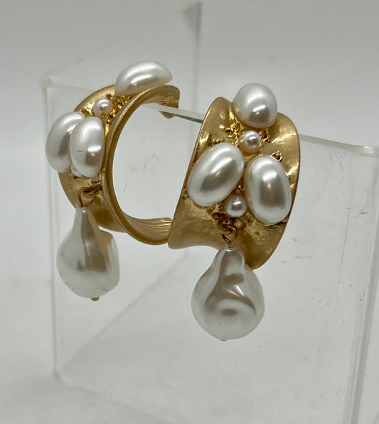 EARRING PERL GOLD