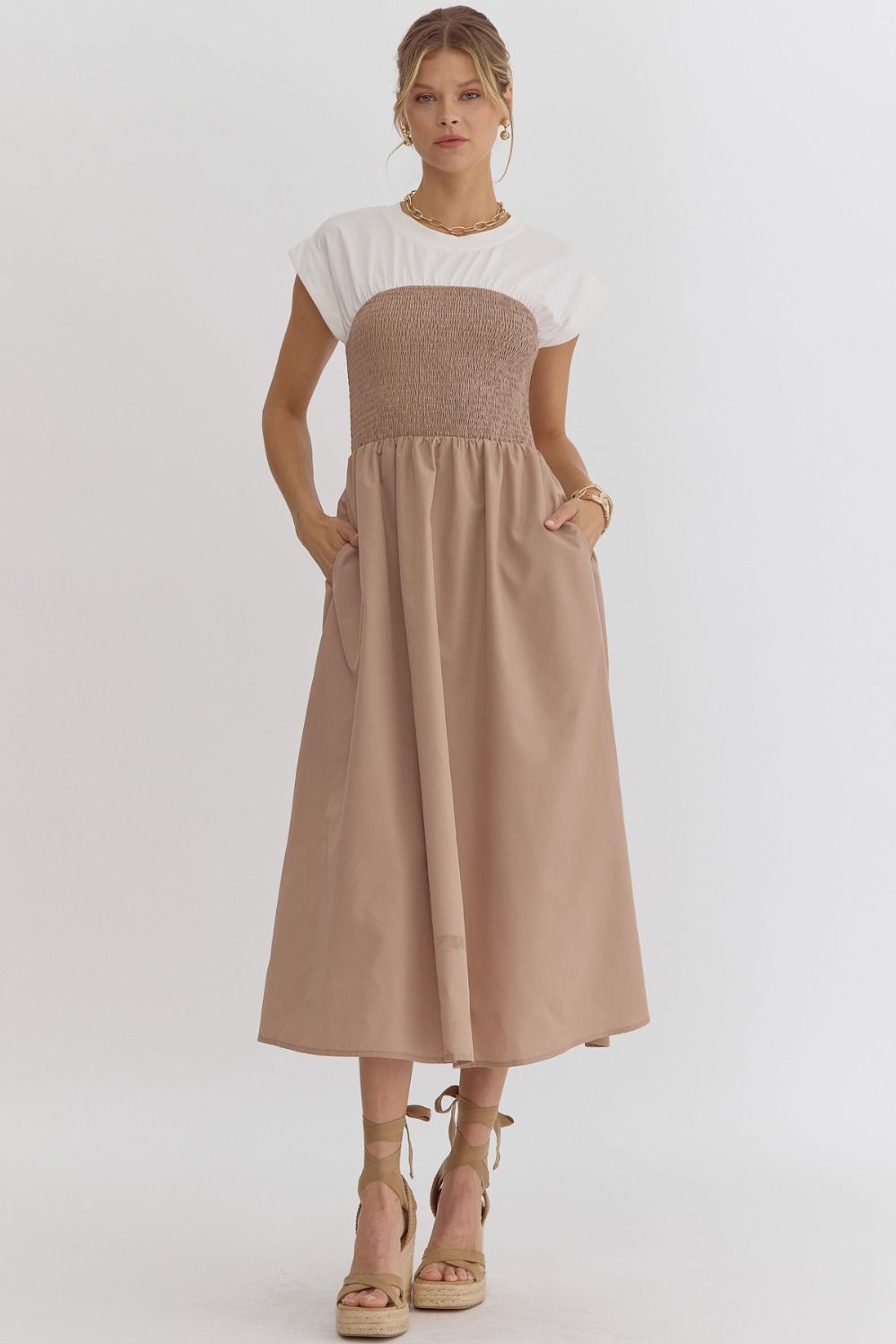 DRESS BEIGE