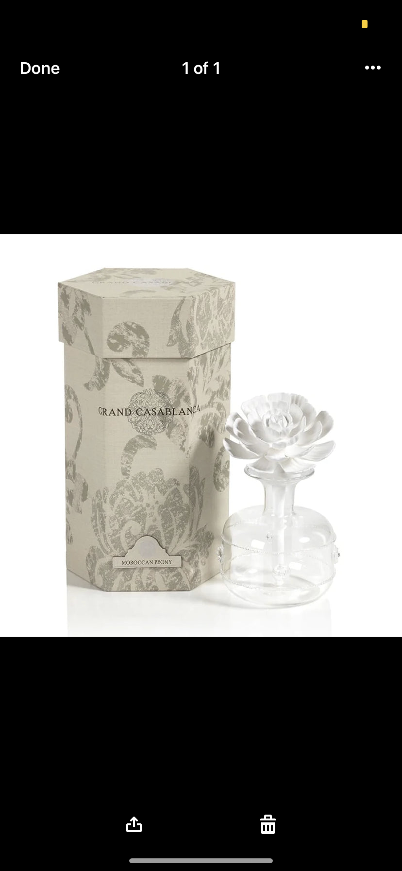 GRAND CASABLANCA PORCELAIN DIFFUSER - MOROCCAN PEONY BY ZODAX