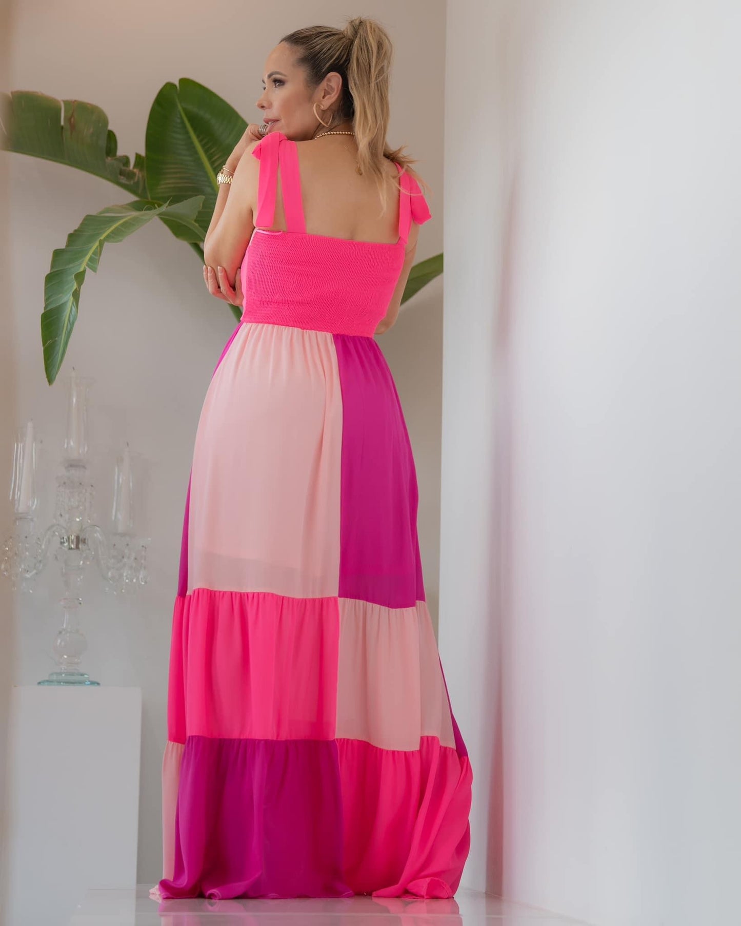 Neon pink dress
