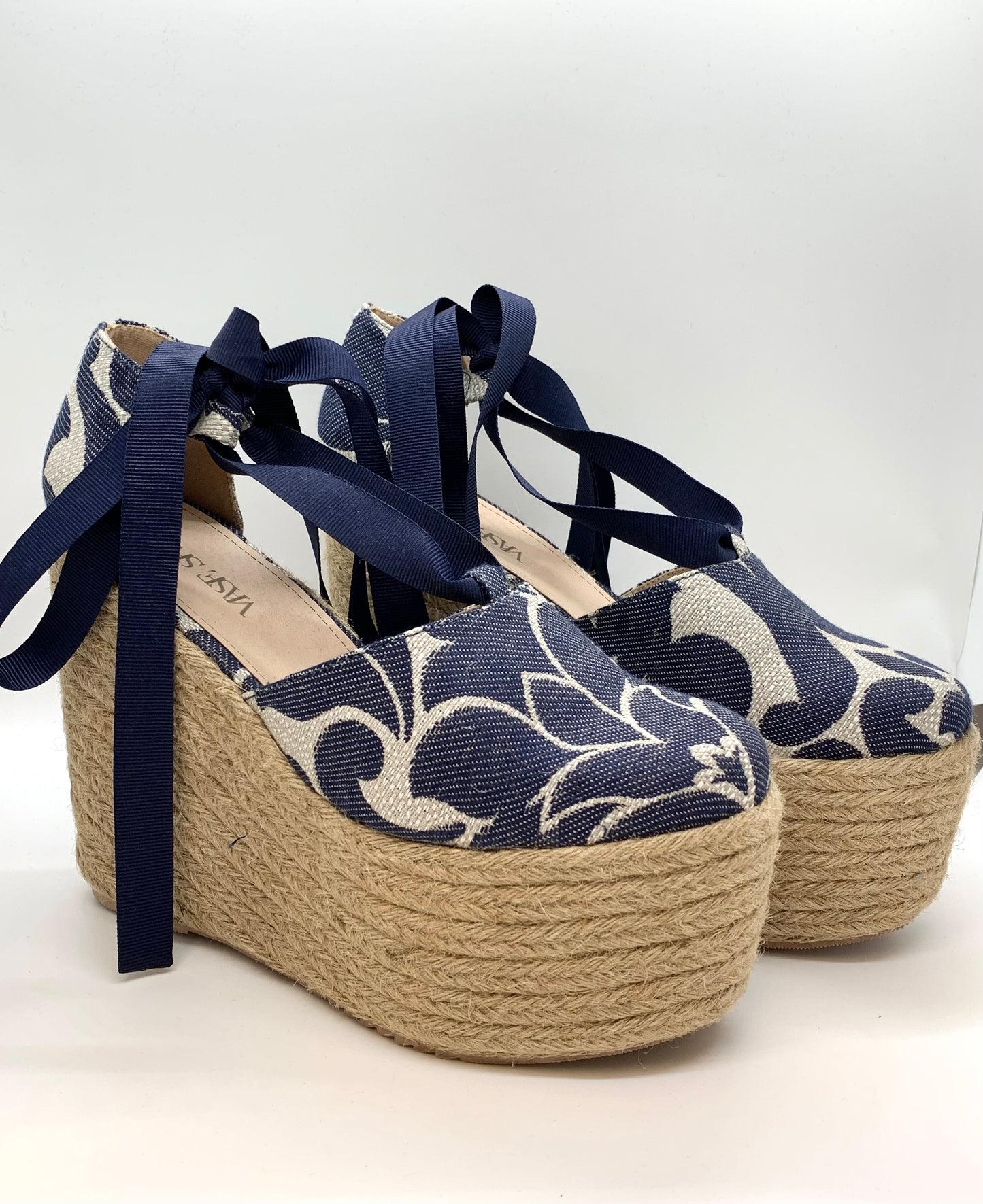 Navy Platform Heel