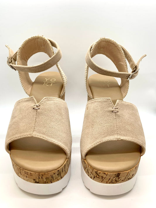 Beige Wedge Sandal