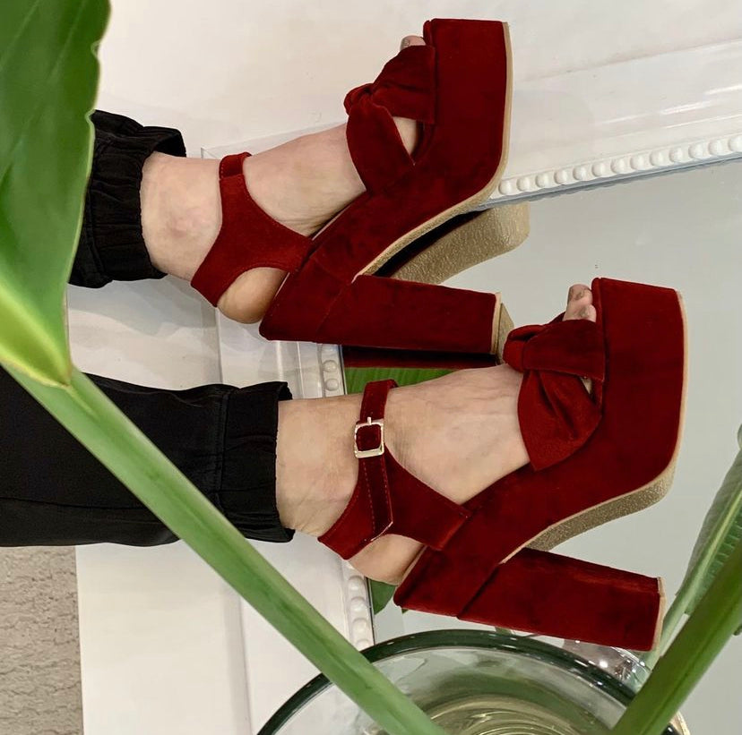 Velvet High Heels